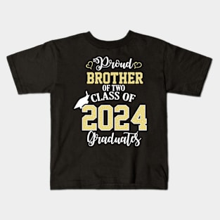 proud brother of two class of 2024 graduate Kids T-Shirt